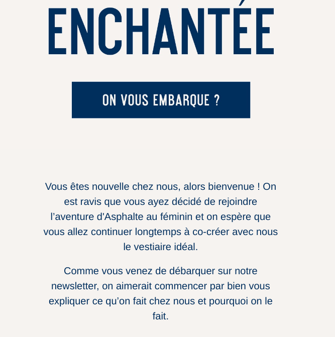 Exemple e-mail de bienvenue