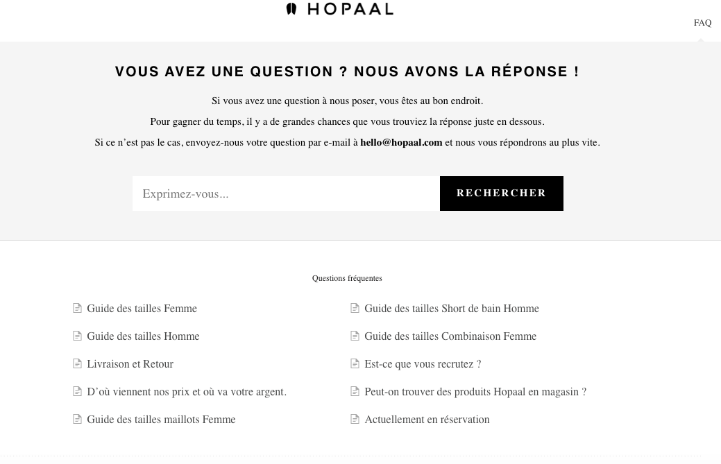 FAQ - Hopaal