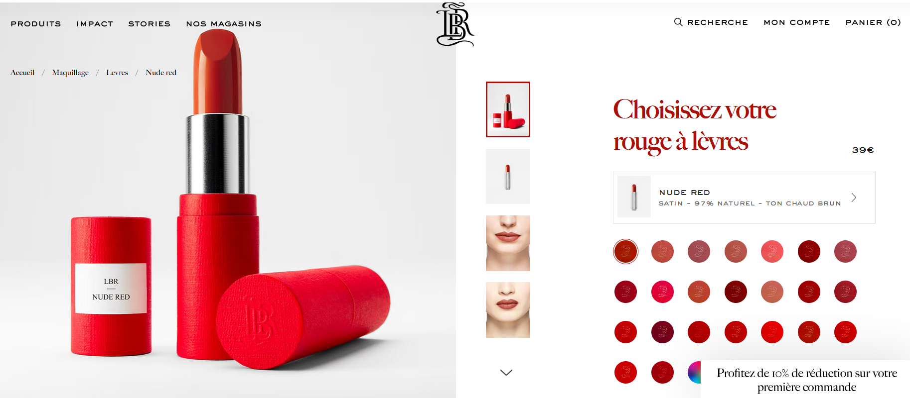 page de vente La Bouche Rouge