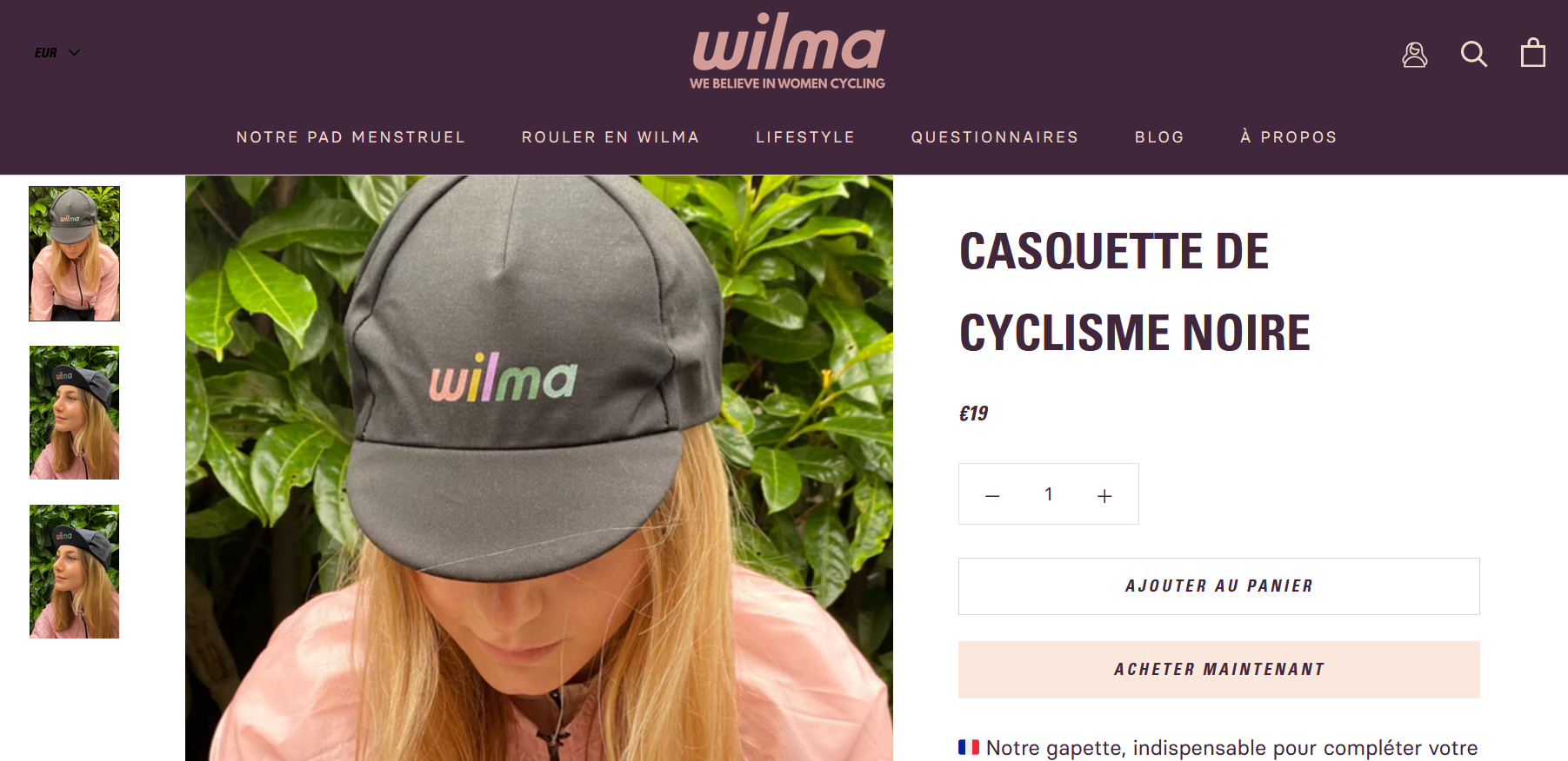 exemple page de vente Wilma