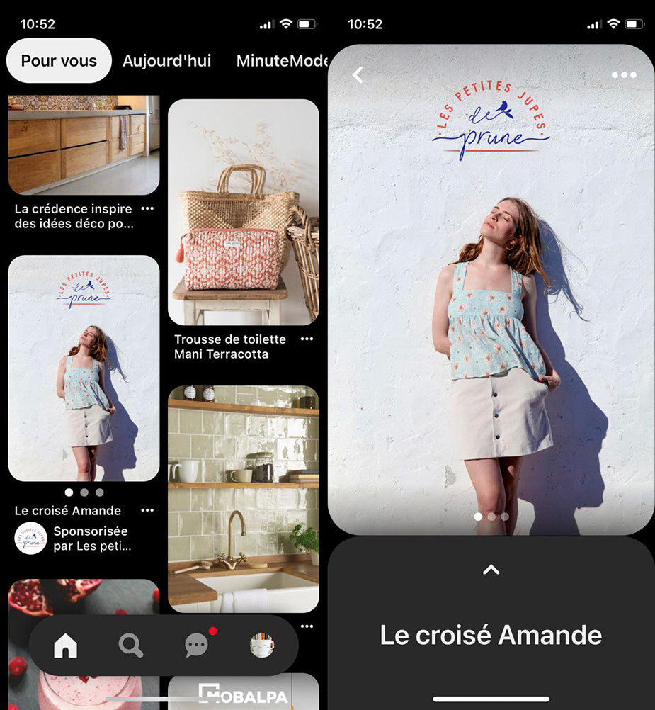 Publicité Pinterest