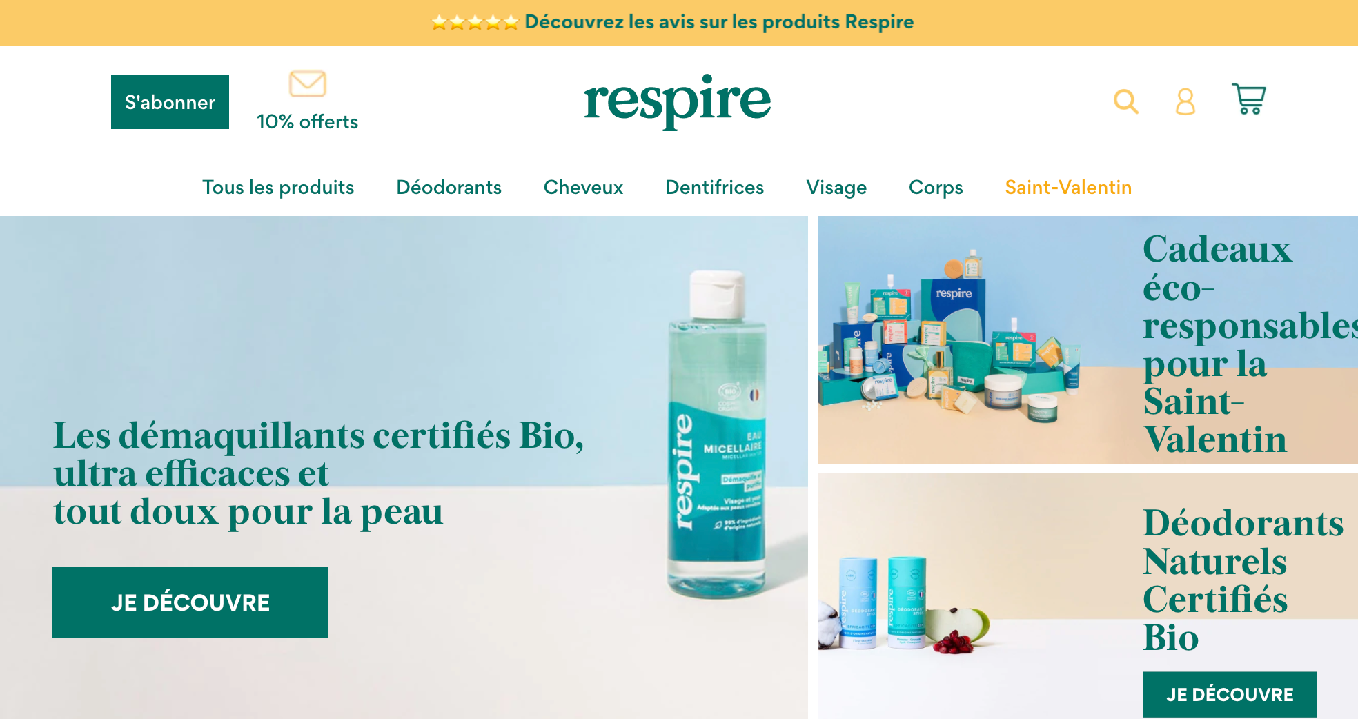 Boutique en ligne - Respire