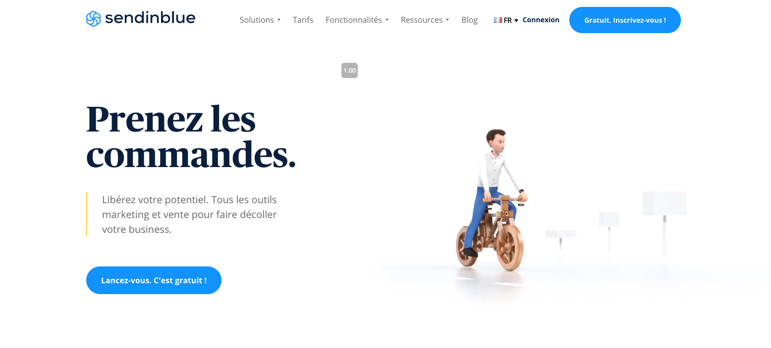 Plateforme d'e-mailing Sendinblue