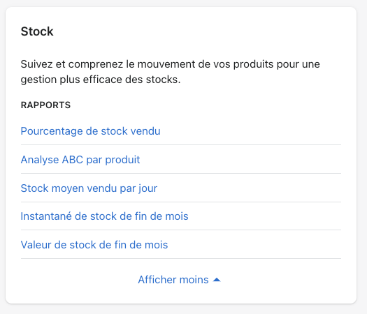 Interface administrateur Shopify