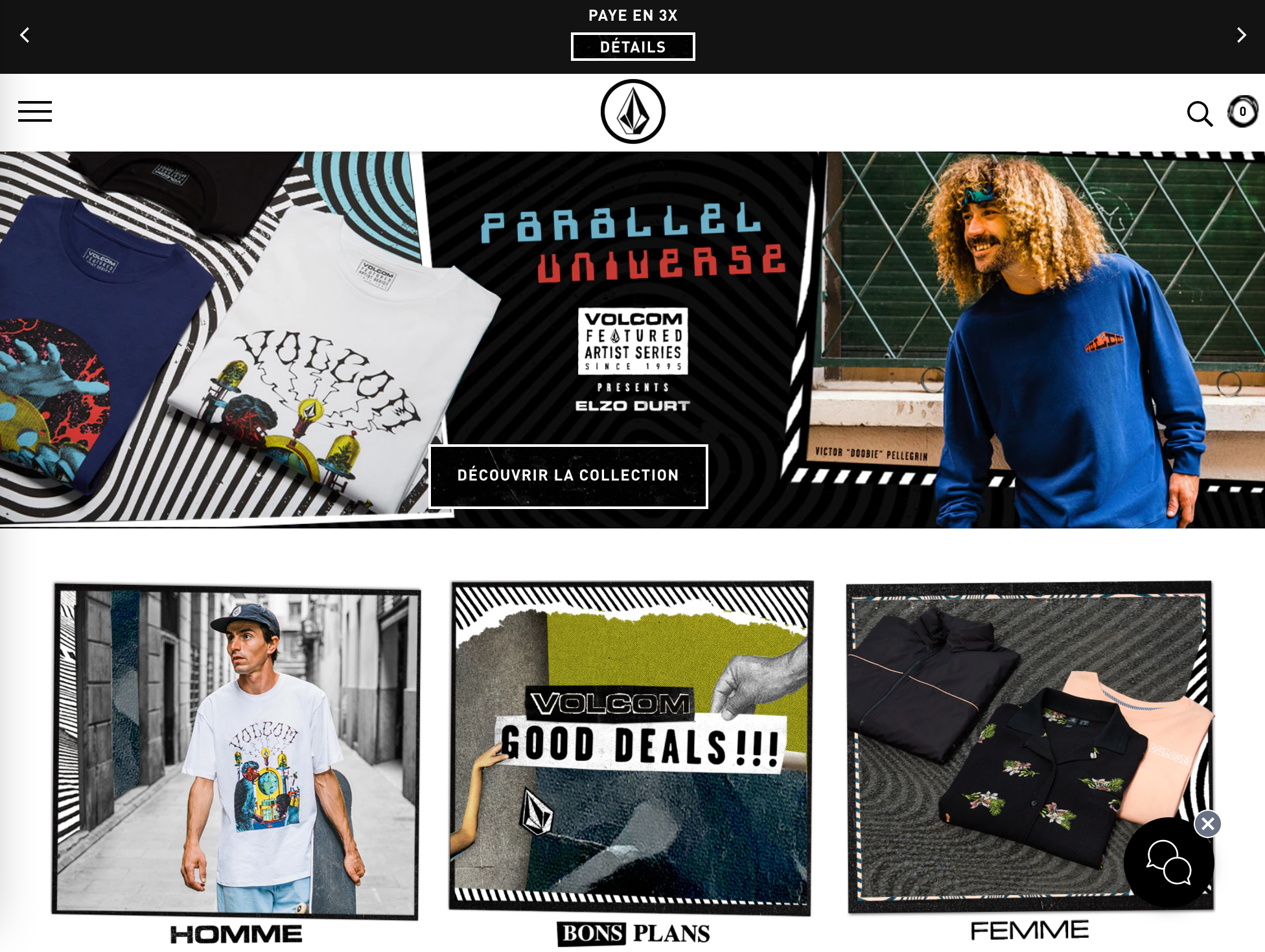 Boutique en ligne - Volcom