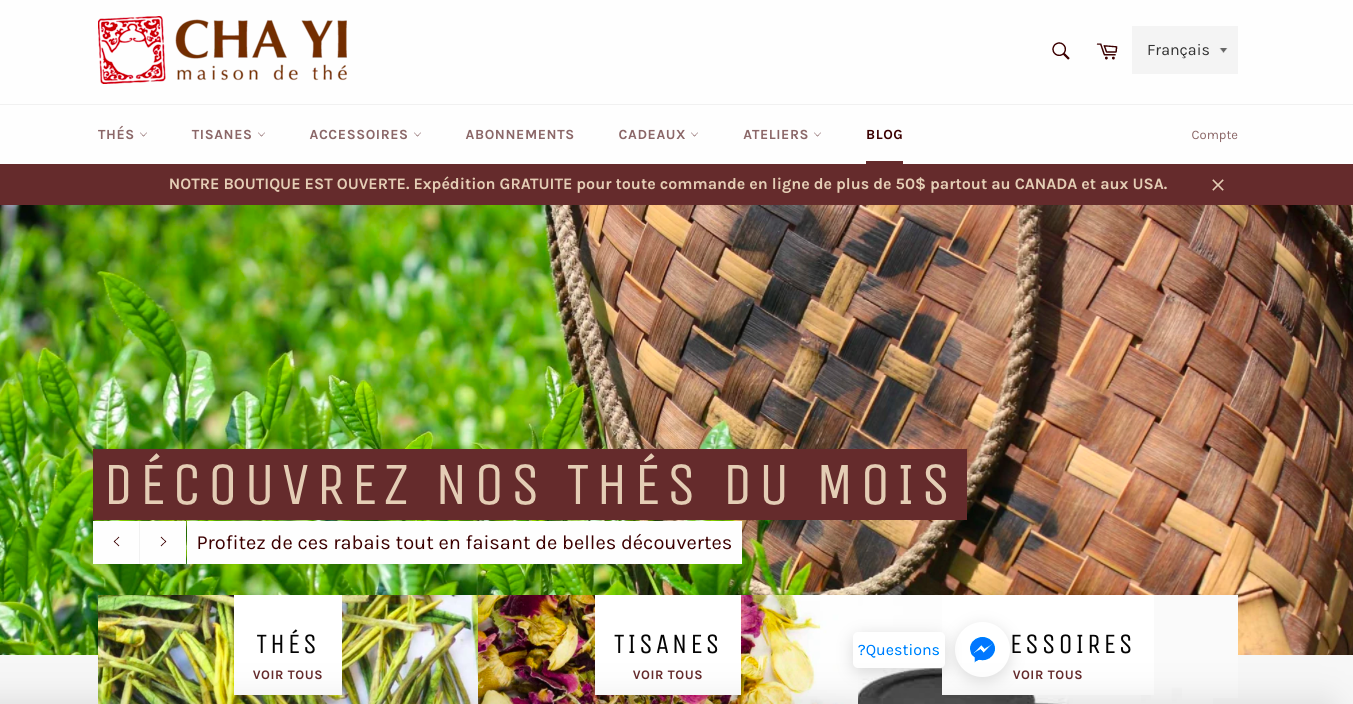 Boutique en ligne Cha Yi