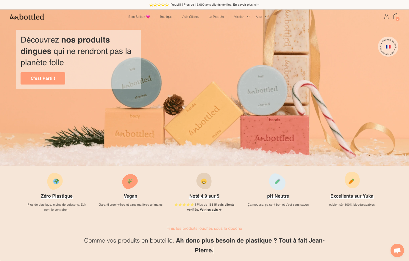 Boutique en ligne Unbottled