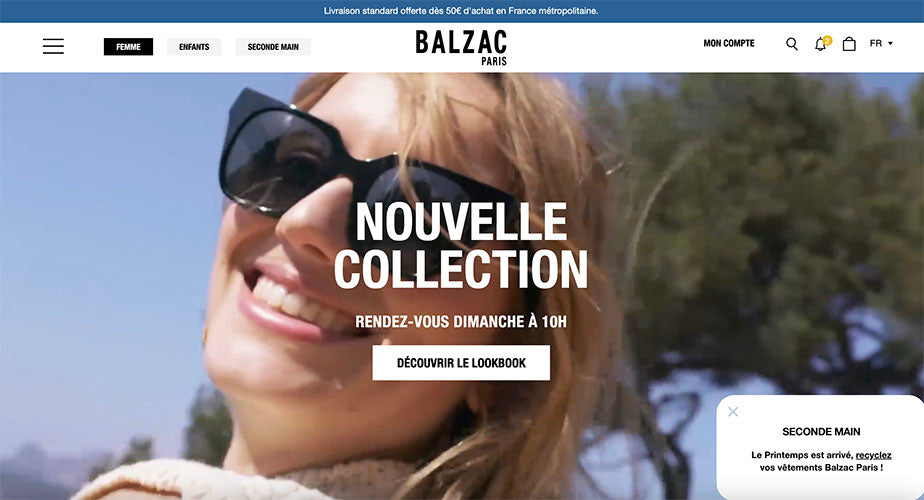 Exemple de boutique Shopify Balzac Paris
