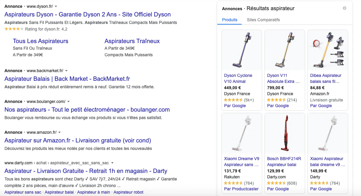 comparateur de prix google shopping