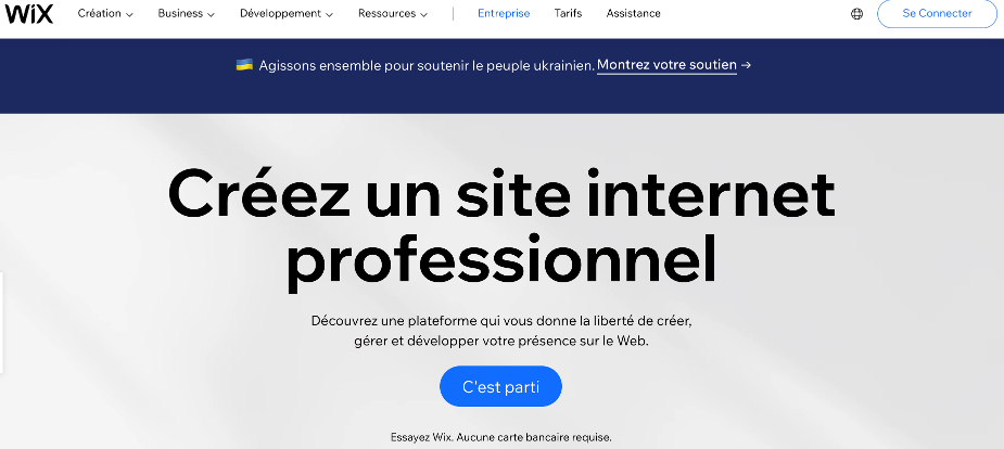 Créer un site avec wix