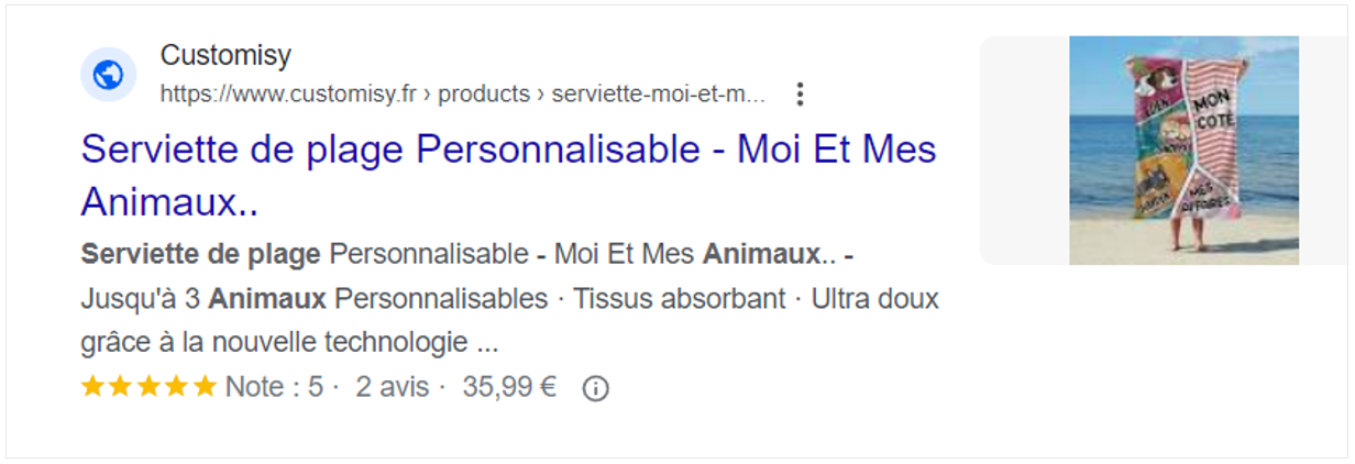 customisy sur google