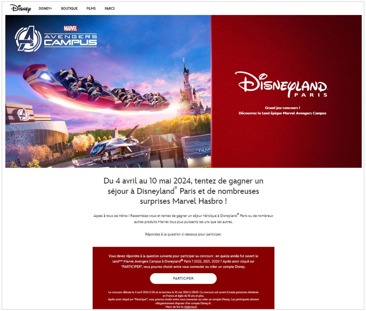Exemple de promotion Disney