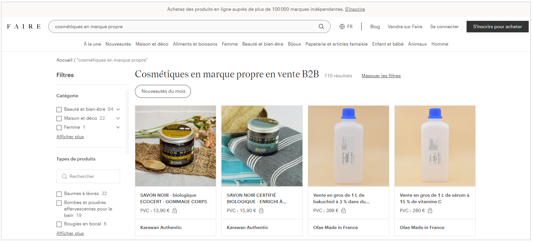 Faire.com est un annuaire de marques de produits personnalisables