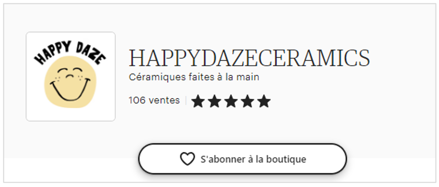 logo Happy Daze Ceramics sur etsy