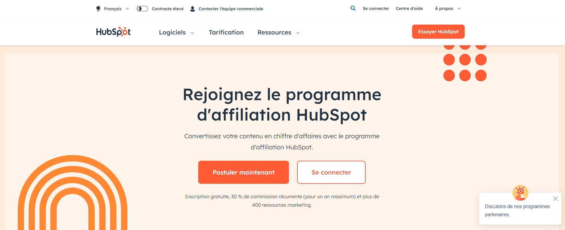 affiliation hubspot