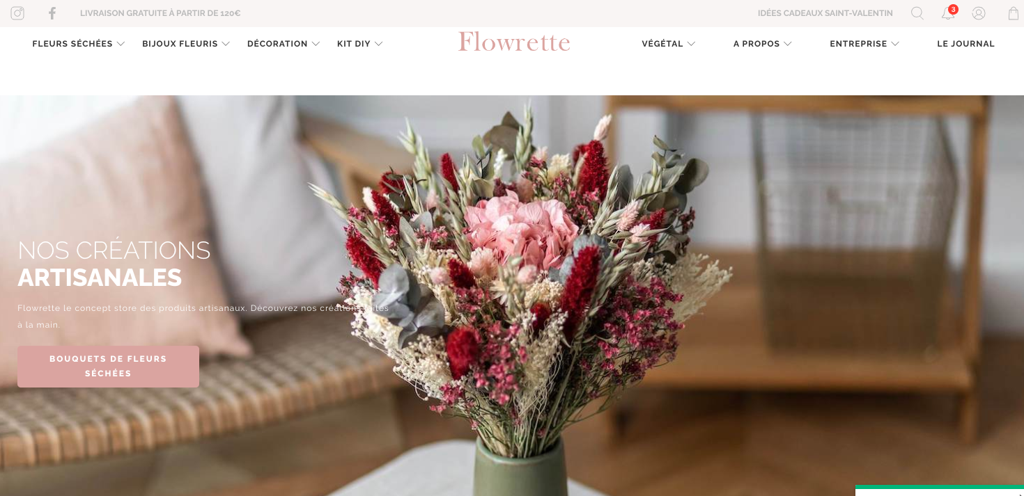 Boutique en ligne - Flowerette