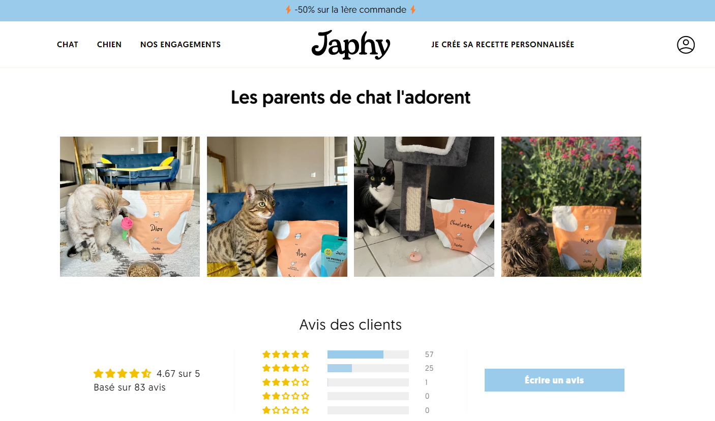 Marque de croquettes Japhy