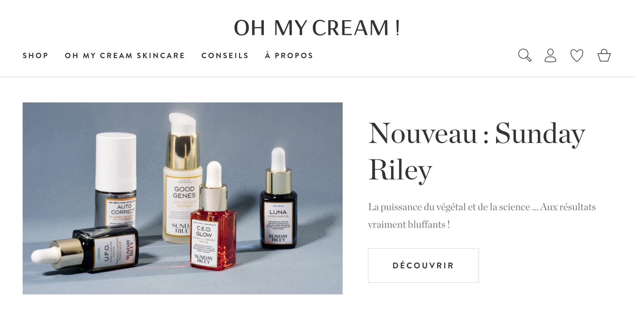 Boutique en ligne Oh My Cream