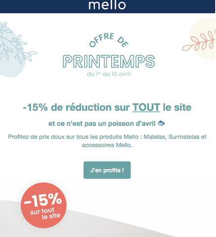 réduction printemps code promo