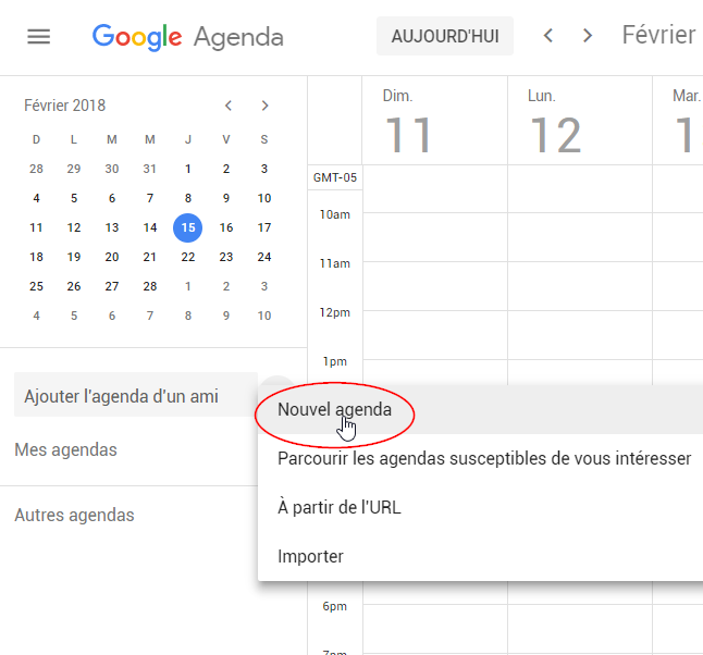 nouvel agenda