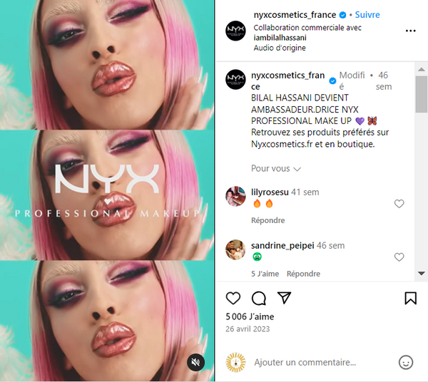 NYX Professional Makeup a eu la bonne idée de s’associer avec Bilal Hassani