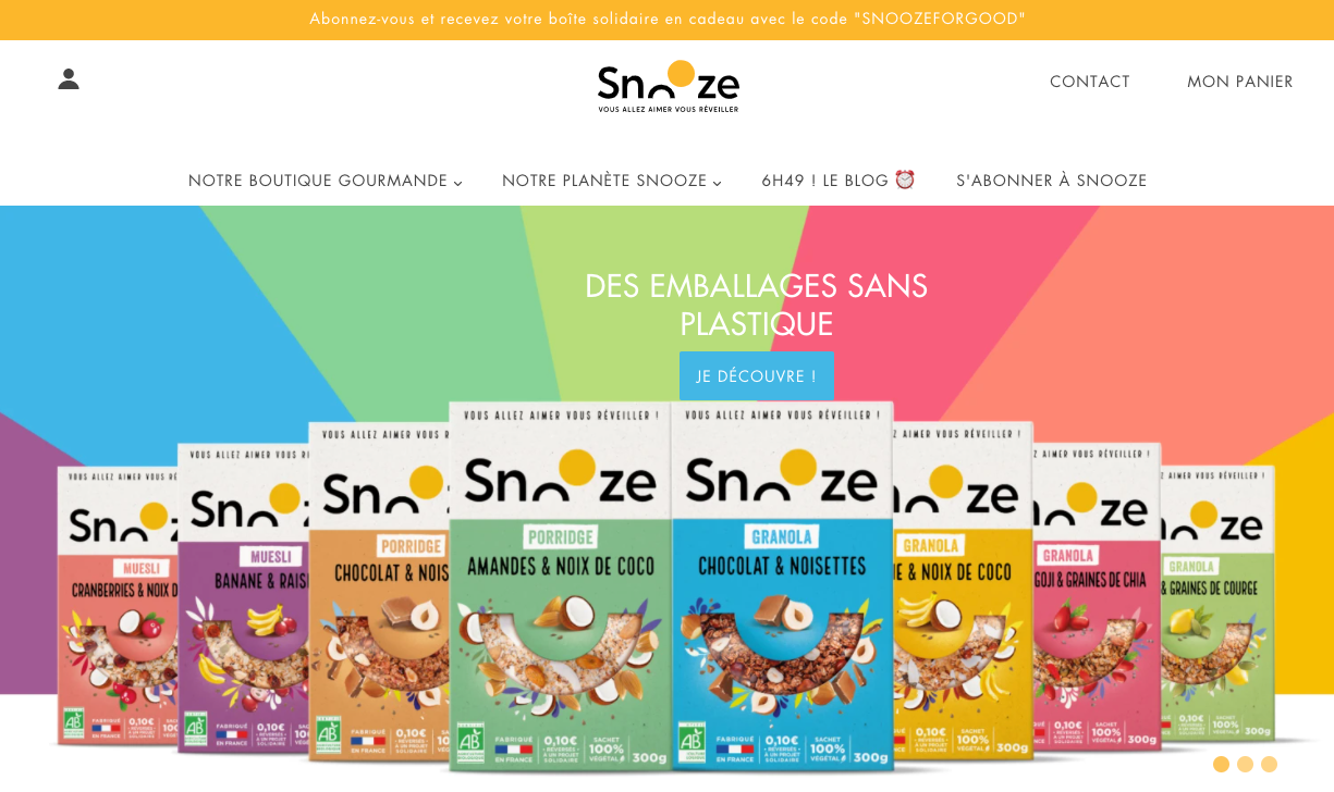 Boutique en ligne Snooze 