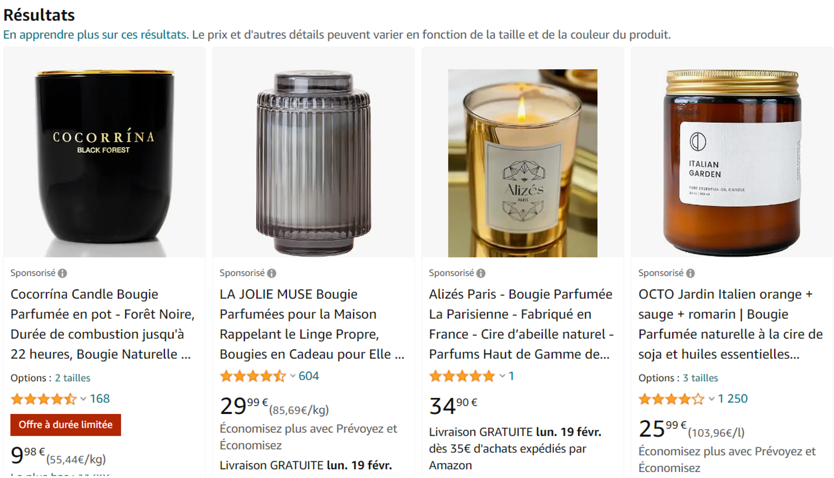 page produit amazon