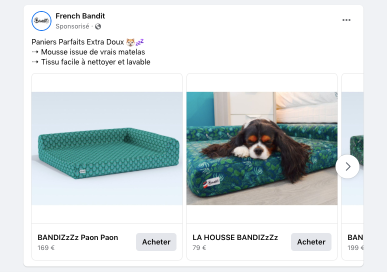 Publicité Facebook French Bandit