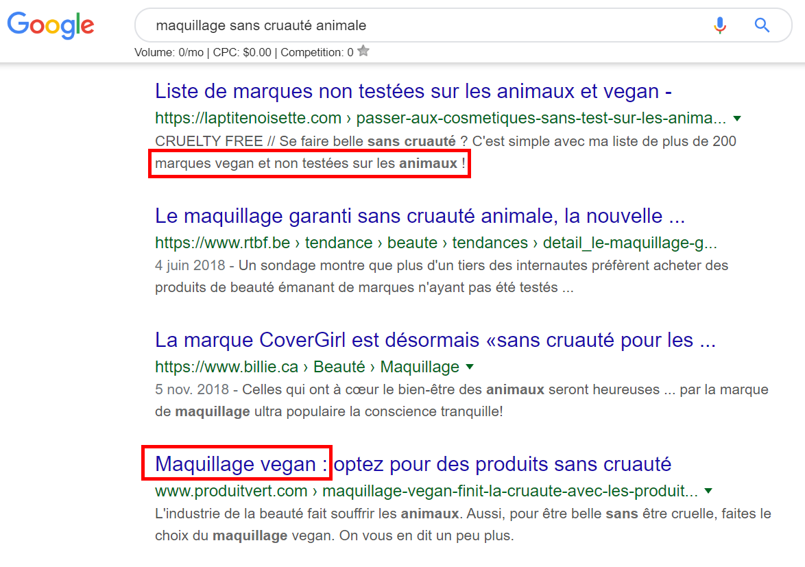 recherches google