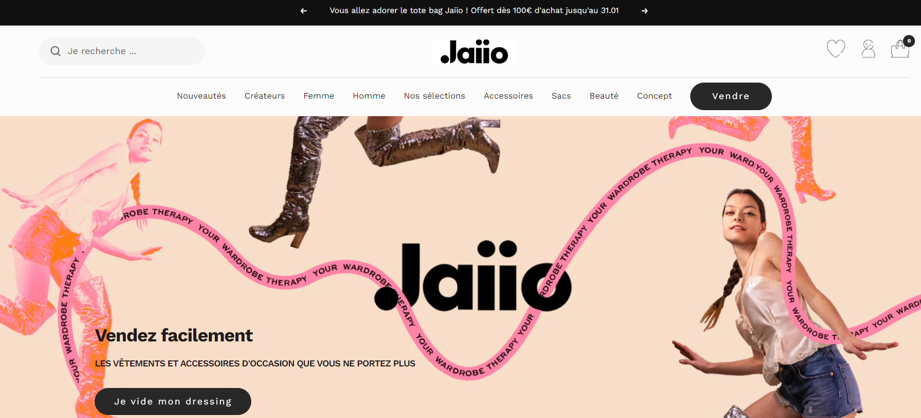 Page d'accueil marque Jaiio