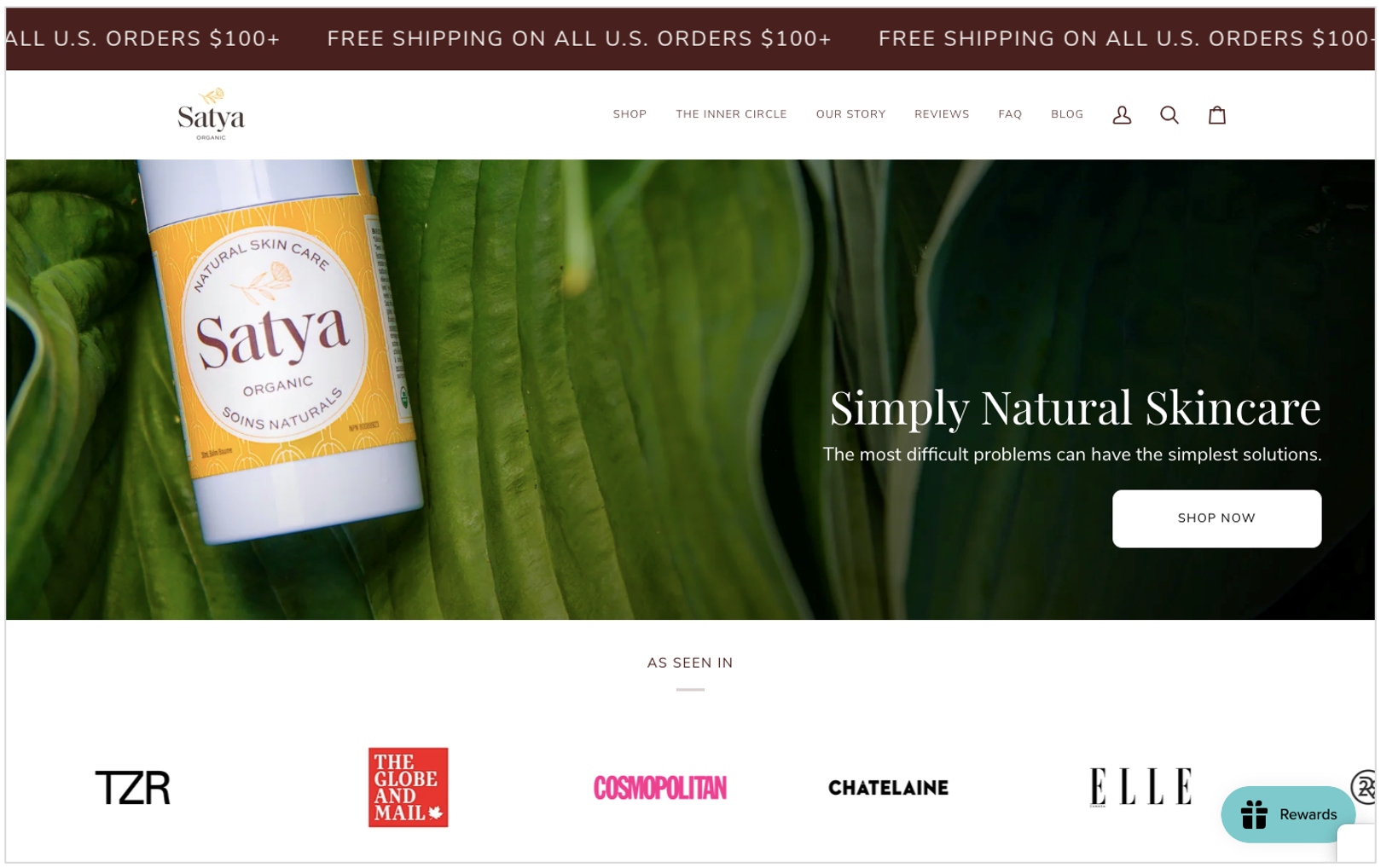 site Satya Organic