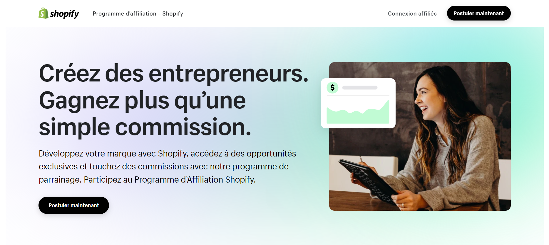 programme d'affiliation de Shopify