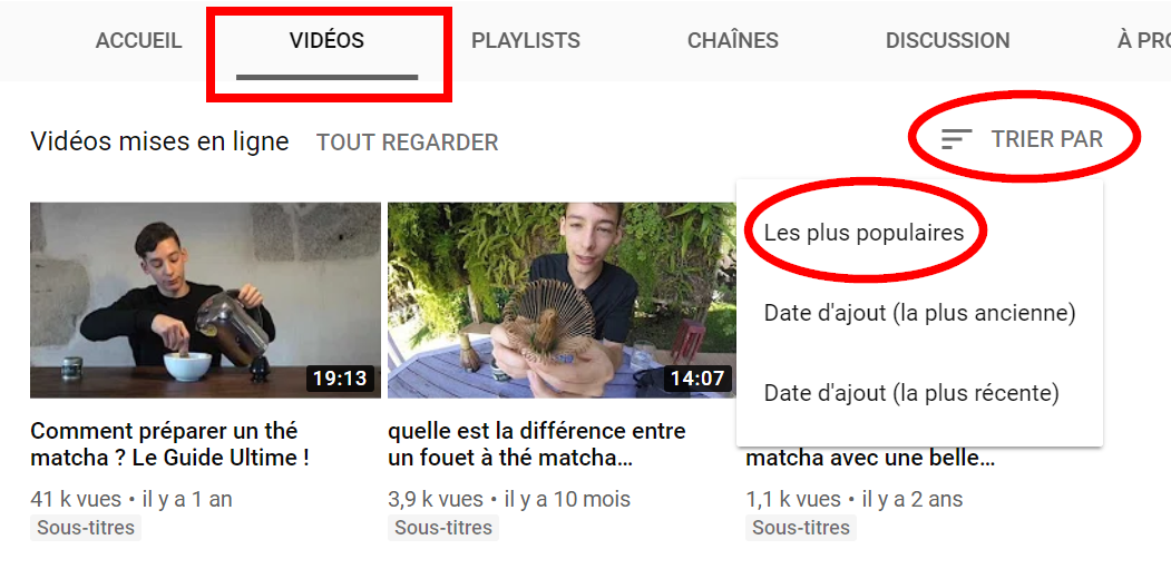 videos populaires dans youtube