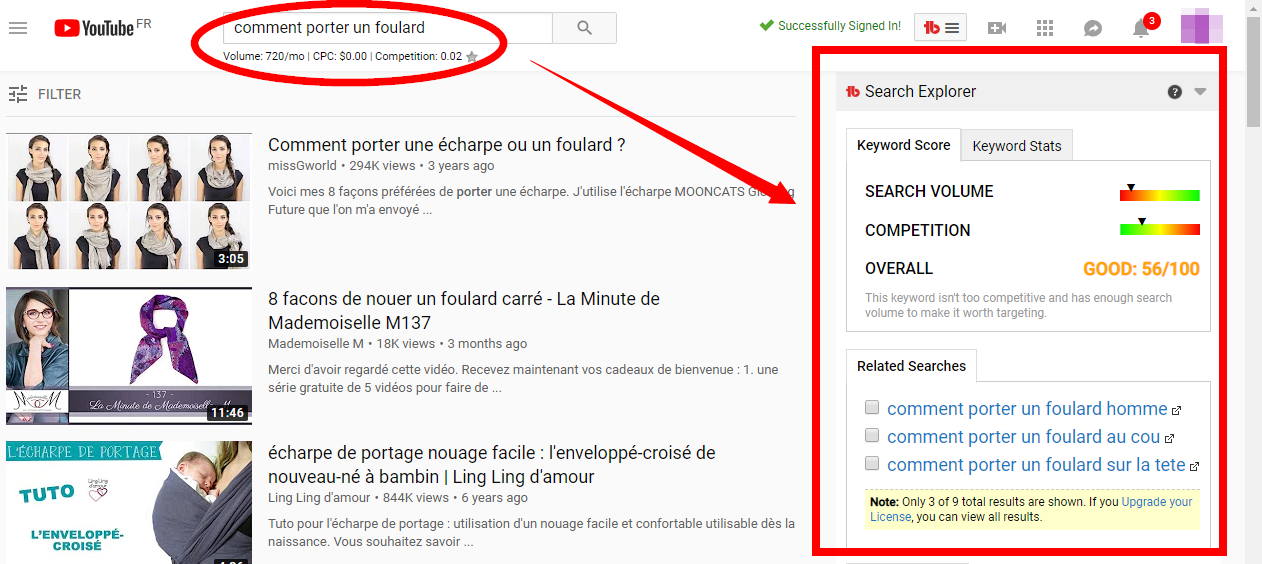 extension tubebuddy dans youtube