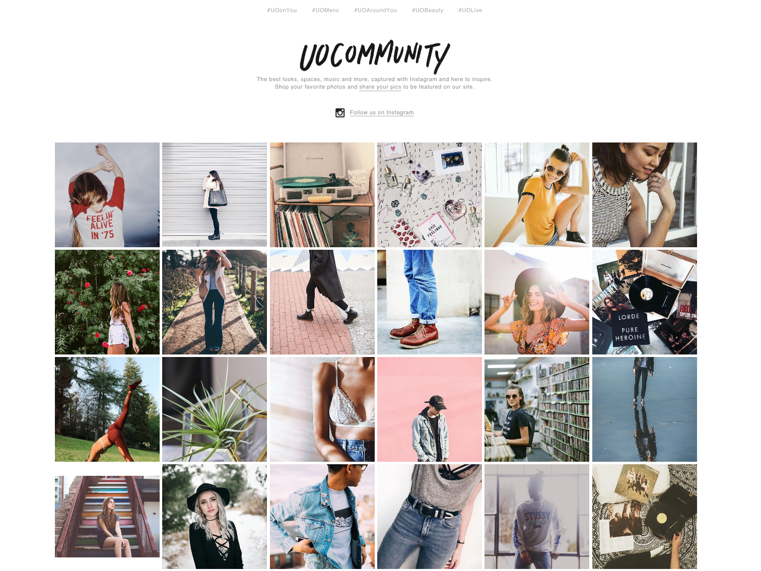 urban_outfitters communauté Instagram