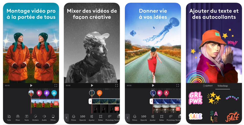 Application Videoleap pour Instagram