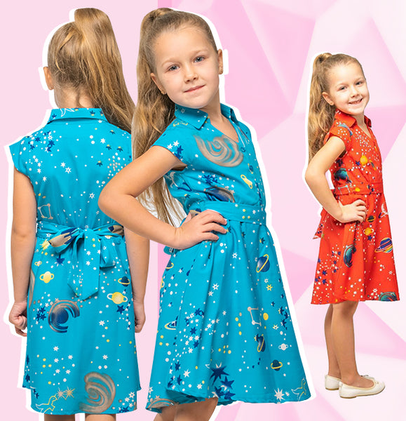 Collared Button Dress for kids 