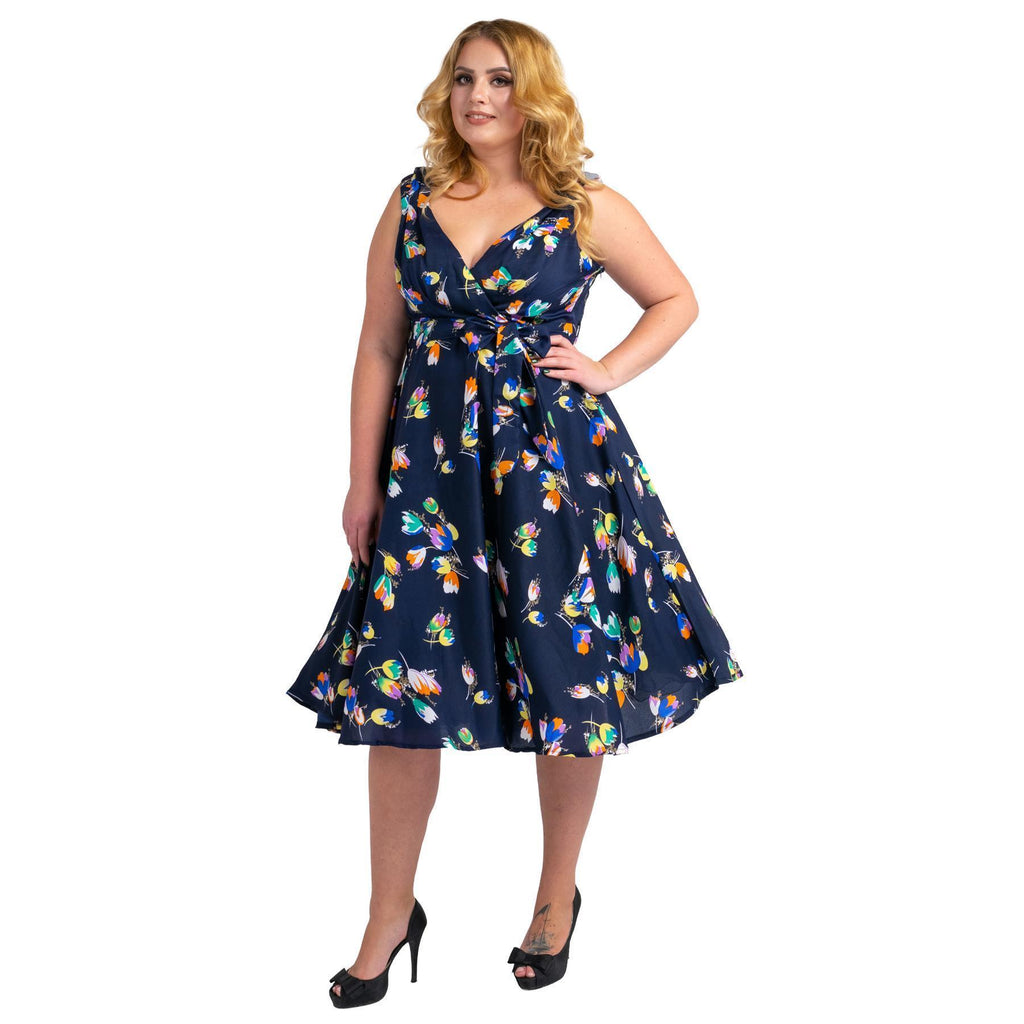 Miss Lavish London Women's Plus Size Dresses Polka Dot Printed Retro  Rockabilly 40s and 50s Vintage Bridesmaid Dresses (as1, Numeric,  Numeric_16, Regular, Regular, Blue) : : Clothing, Shoes &  Accessories