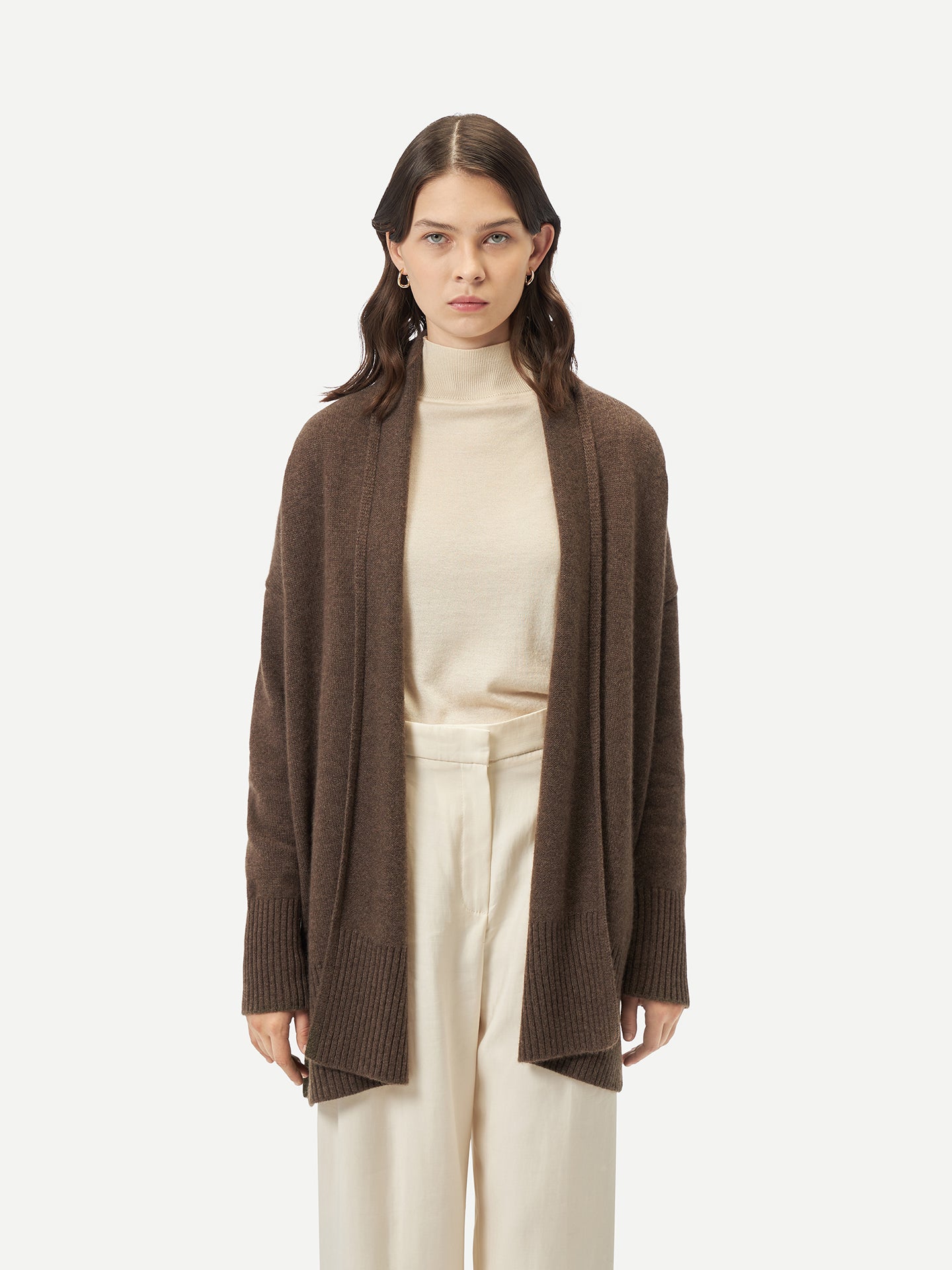 Kaschmir-Cardigan mit Schalkragen Kakao - Gobi Cashmere