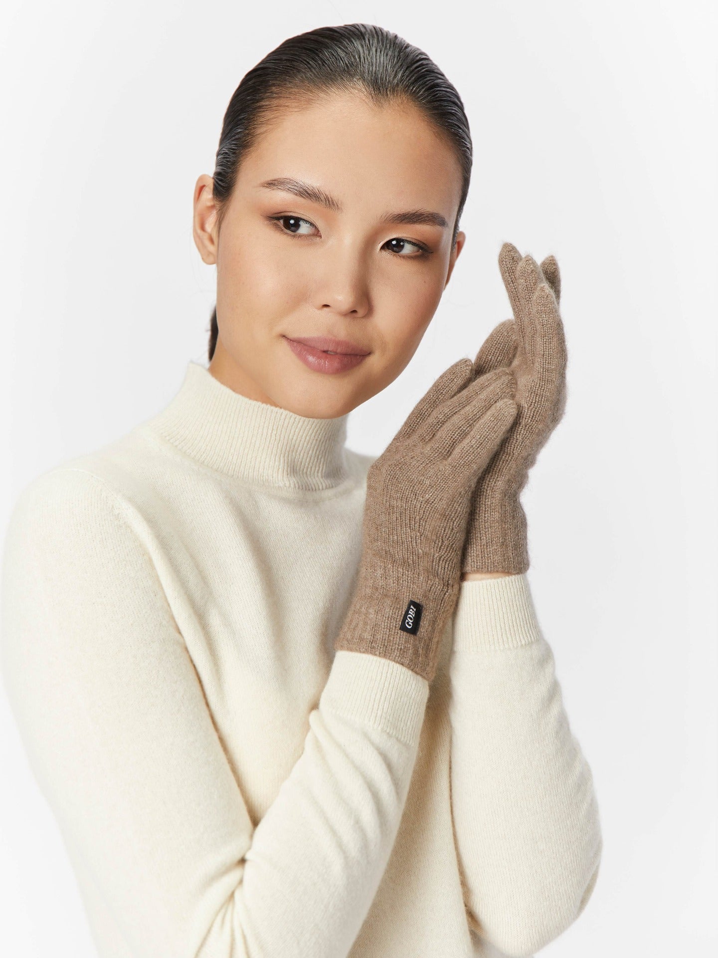 Damen Kaschmir Handschuhe Taupe - Gobi Cashmere