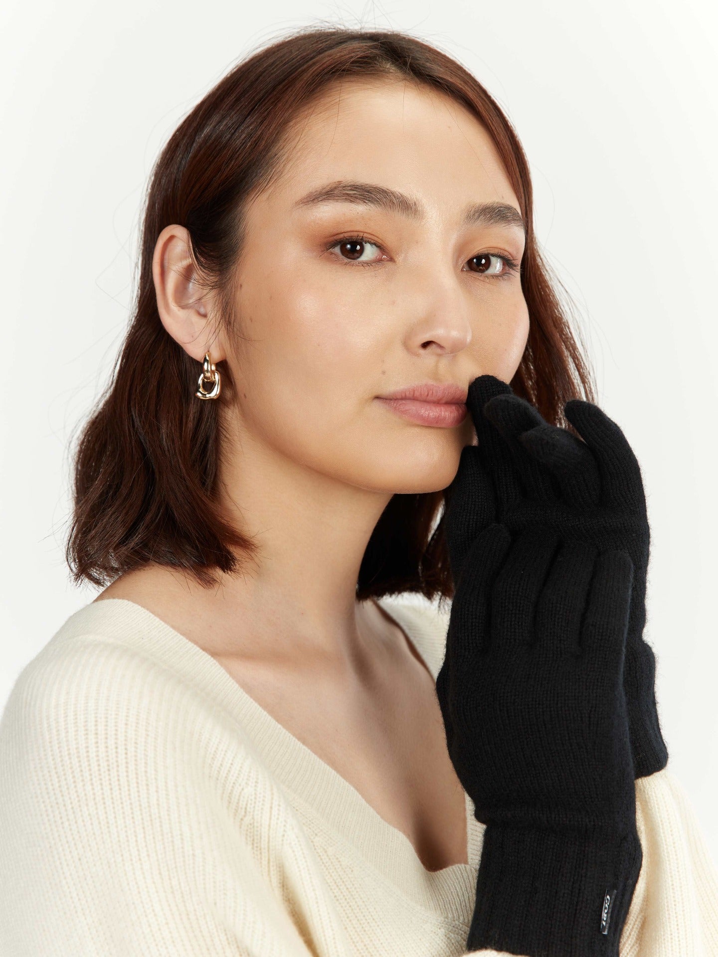 Damen Kaschmir Handschuhe Schwarz - Gobi Cashmere