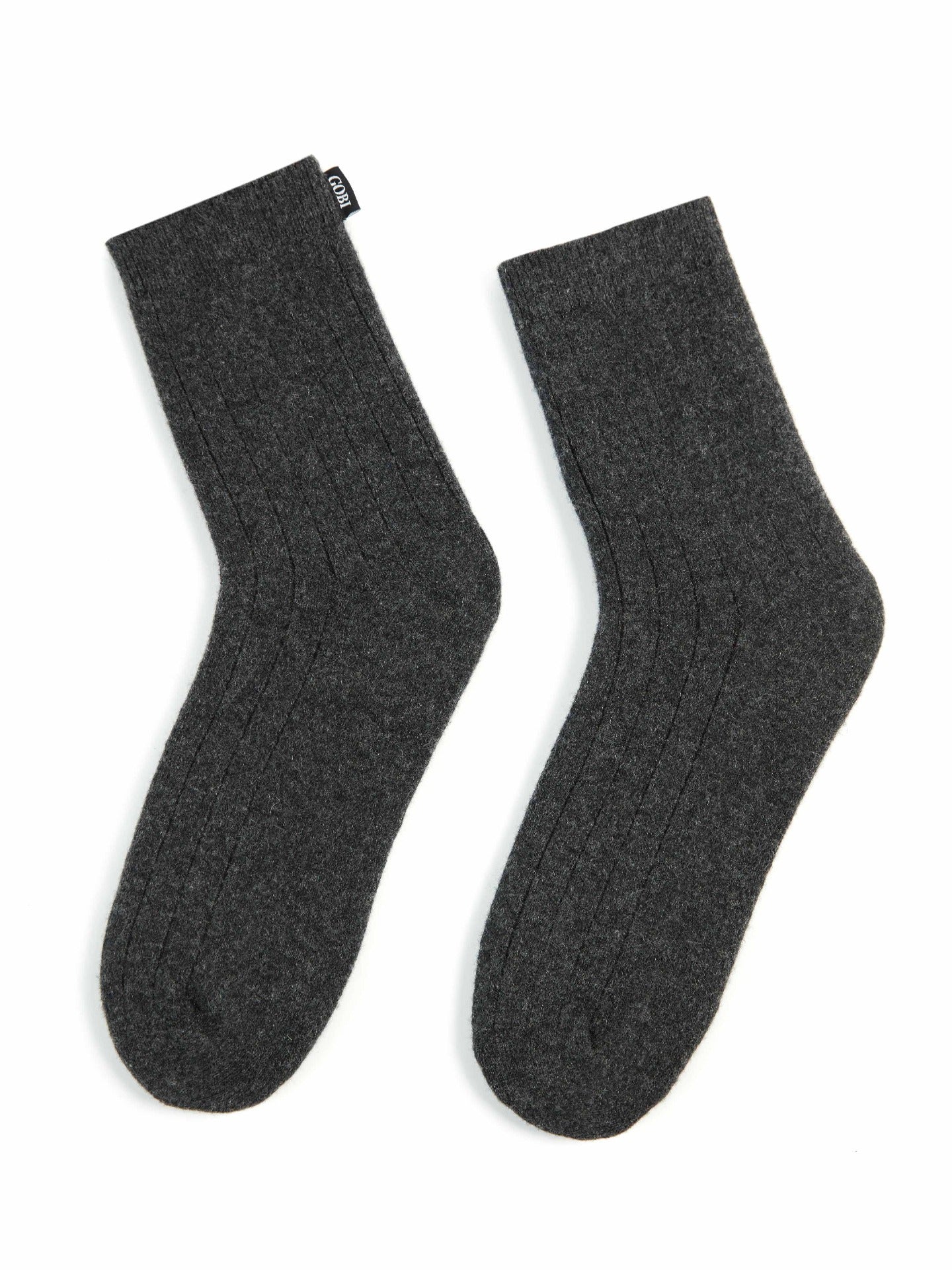 Unisex Bettsocken aus Kaschmir Holzkohle - Gobi Cashmere