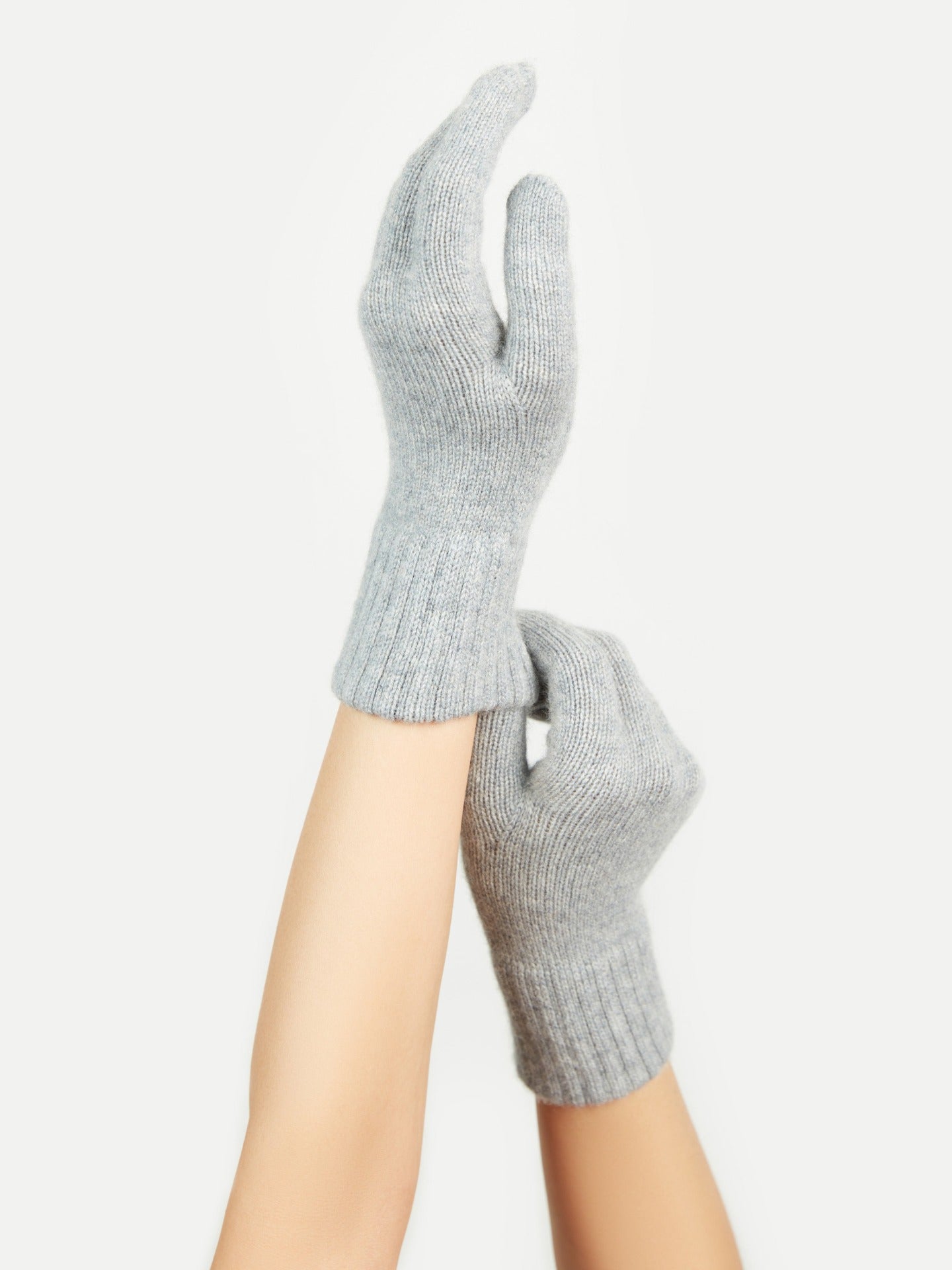 Damen Kaschmir Handschuhe Hellgrau - Gobi Cashmere