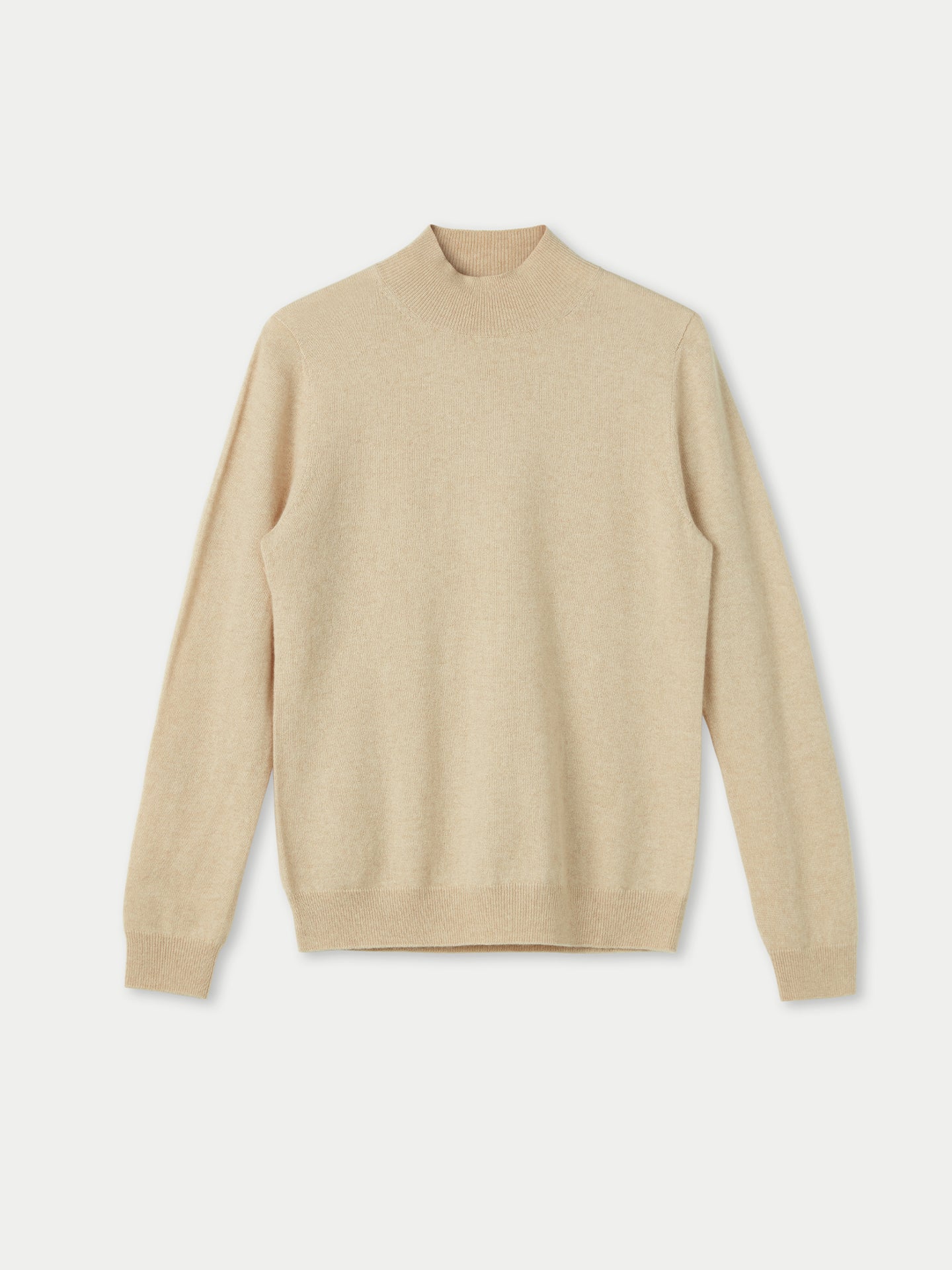 Damen Kaschmir Stehkragenpullover Beige - Gobi Cashmere