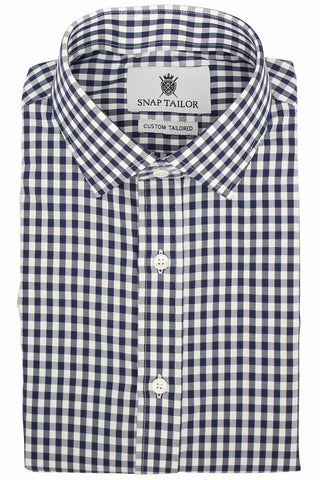 Photo of the Gingham Twill Casual Shirt in Midnight Blue