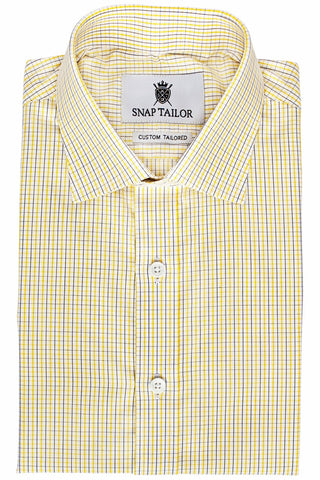 Photo of the Yellow and Black Tattersall Dress Shirt