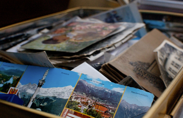 Box of nostalgic photographs