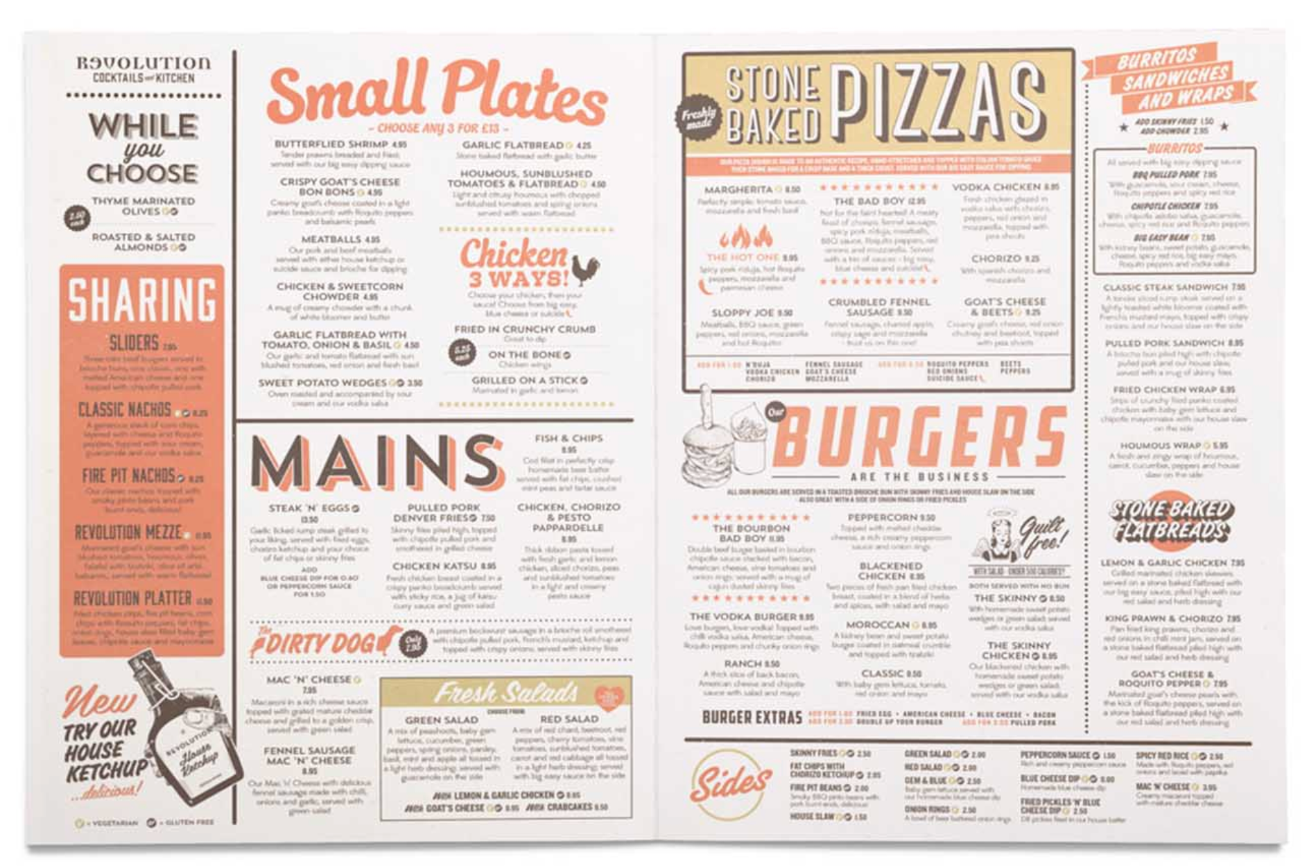 Revolution Diner Menu