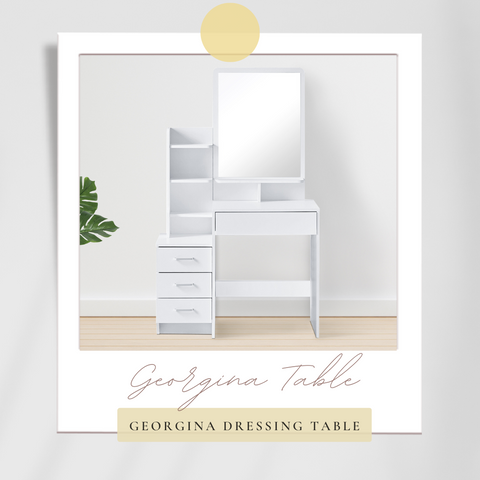 georgina white dressing table