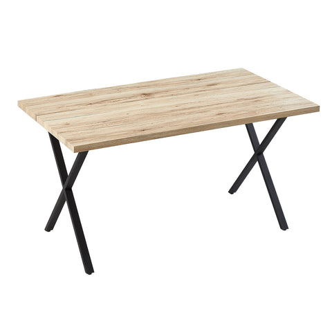 Ashley Furman Diplomatie Petulance Rectangle Dining Table in MDF Wood Color Panel, Black X-Crossed Metal –  CLIPOPUK.Designer Furniture